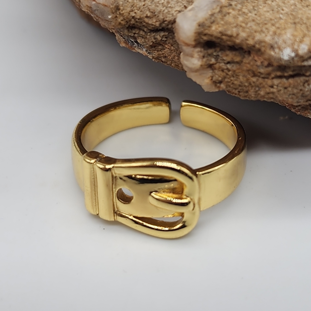 Belt Band Contemporary GG Belt Neiman Marcus Ring 14 kt Gold Adjustable Ring
